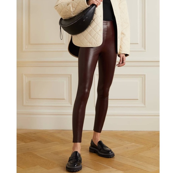 Commando Pants - Commando Control Brown Faux Leather Leggings Size Medium